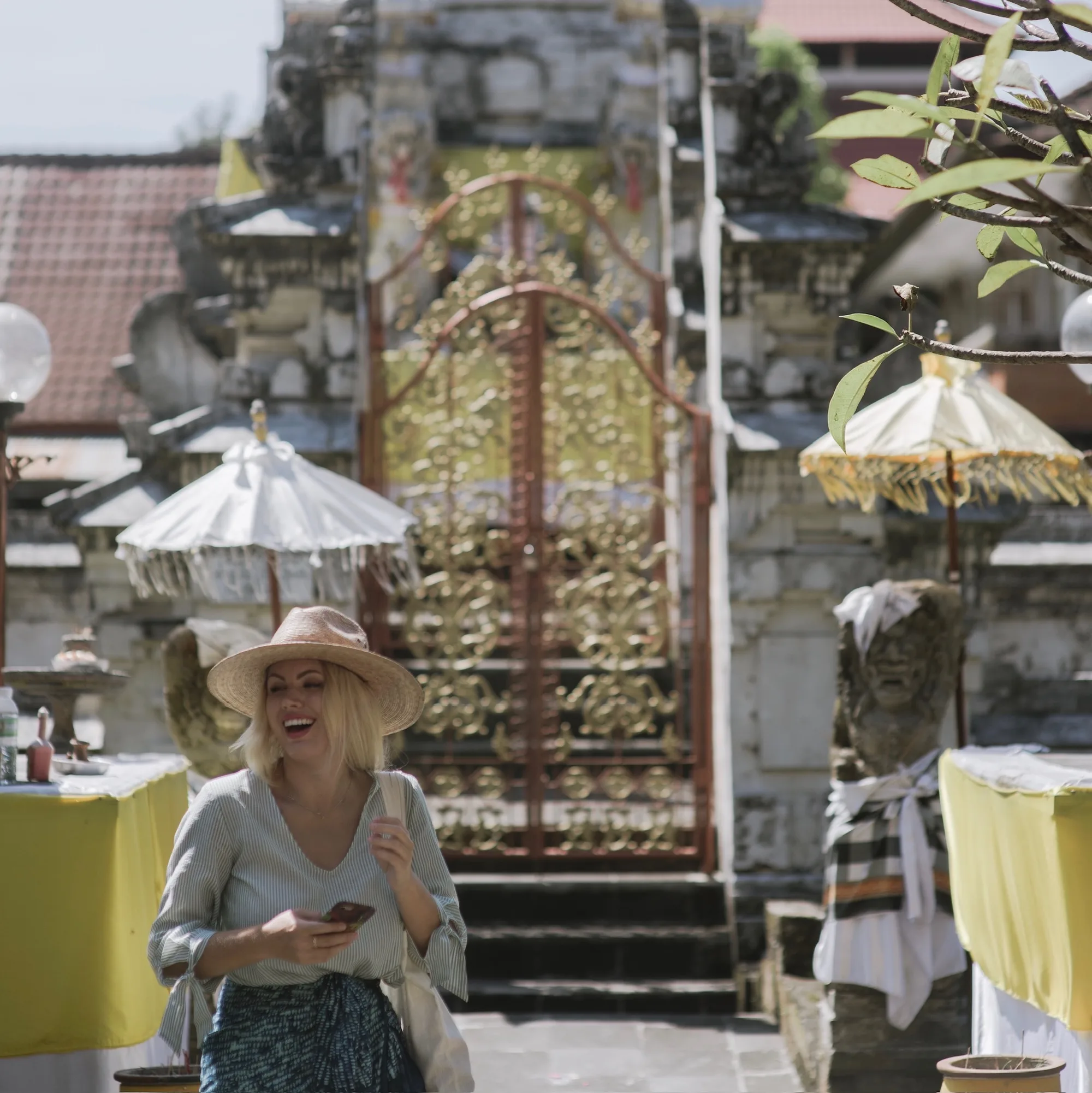 A Balinese courtyard gate